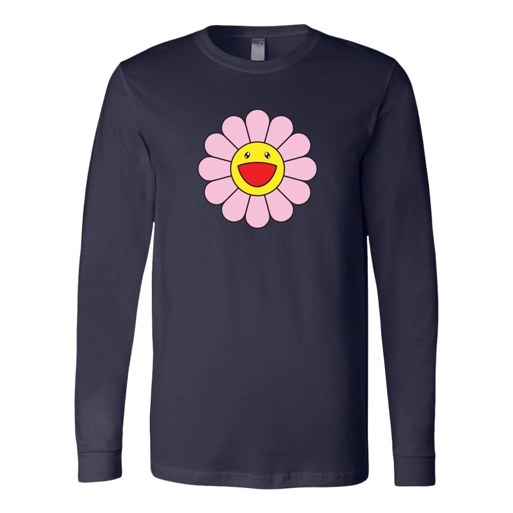Pretty Flower Pink Long Sleeve ShirtT-shirt - My E Three