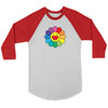 Pretty Flower Ranbow Unisex 3/4 RaglanT-shirt - My E Three