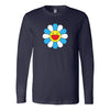 Pretty Flower White&Blue Long Sleeve ShirtT-shirt - My E Three