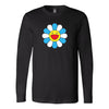 Pretty Flower White&Blue Long Sleeve ShirtT-shirt - My E Three