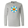 Pretty Flower White&Blue Long Sleeve ShirtT-shirt - My E Three
