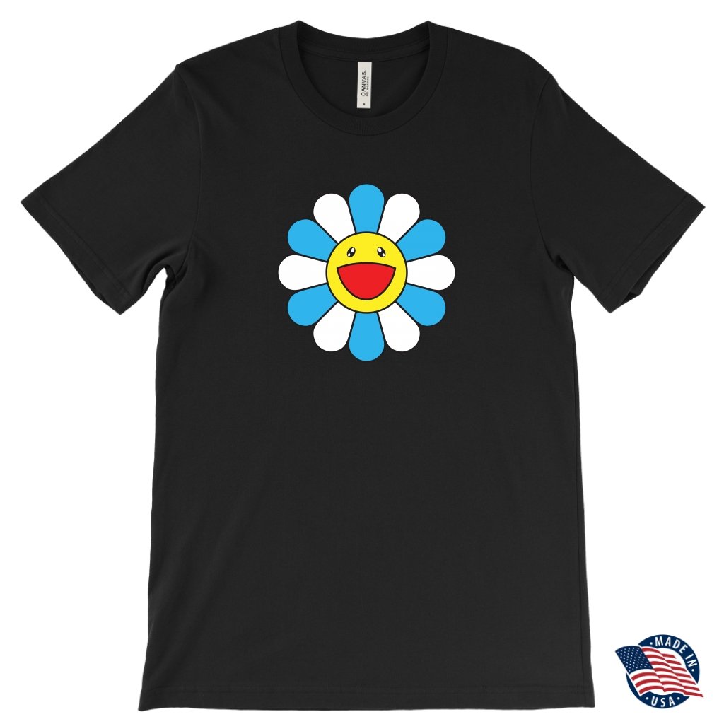 Pretty Flower White&Blue Unisex T-ShirtT-shirt - My E Three