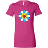 Pretty Flower White&Blue Womens ShirtT-shirt - My E Three