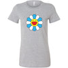 Pretty Flower White&Blue Womens ShirtT-shirt - My E Three