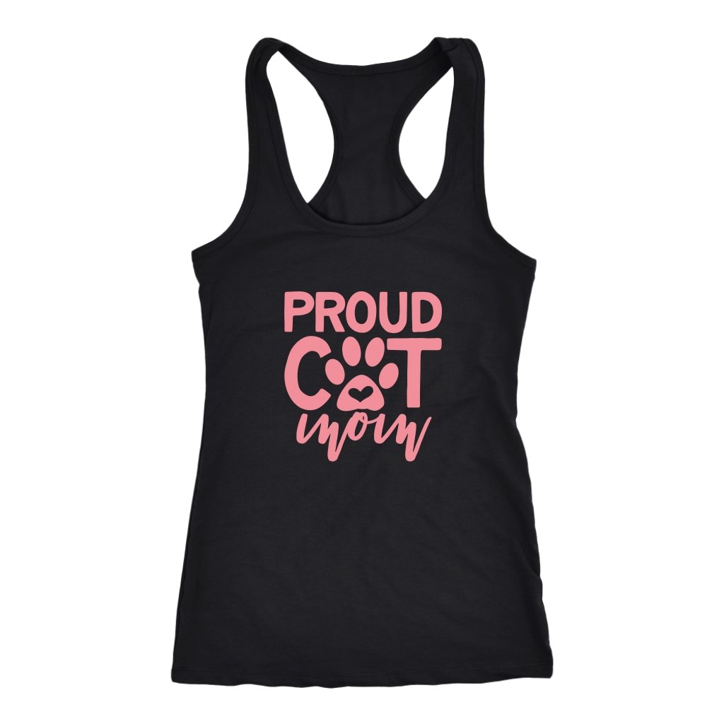 Proud Cat Mom Racerback TankT-shirt - My E Three