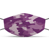 Purple Camo face mask with pocketMask - My E Three