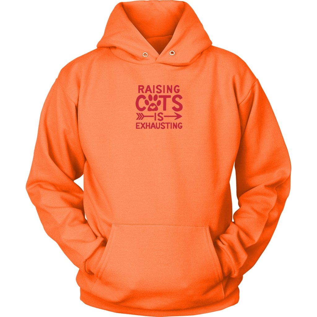 Raising Cats is Exhaustng Unisex HoodieT-shirt - My E Three