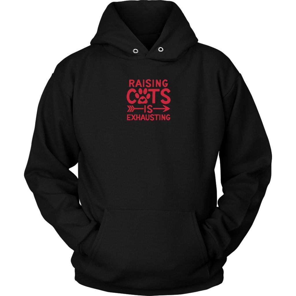 Raising Cats is Exhaustng Unisex HoodieT-shirt - My E Three