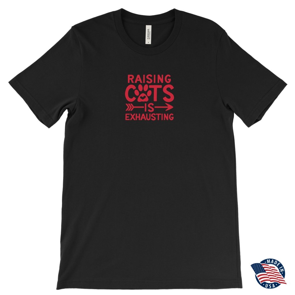 Raising Cats is Exhaustng Unisex T-ShirtT-shirt - My E Three