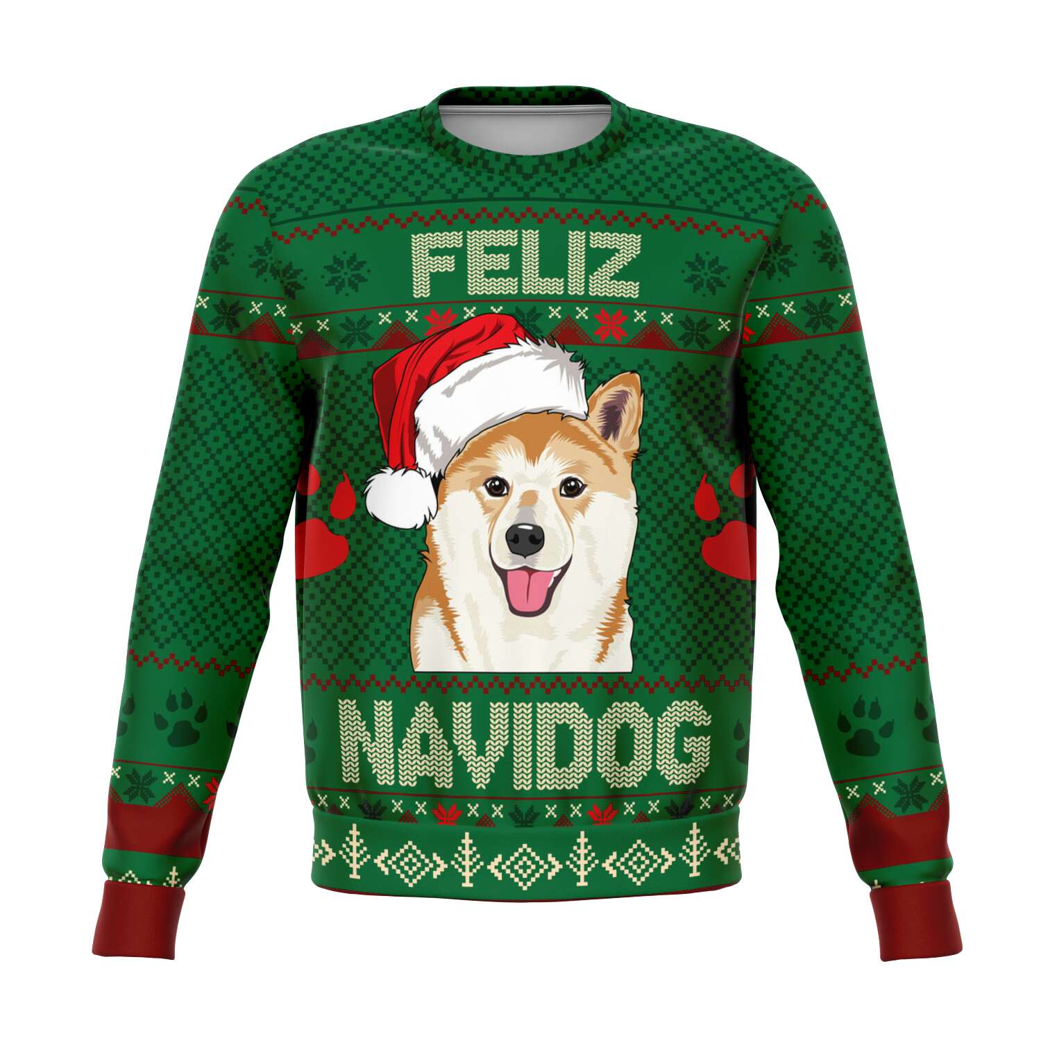 Shiba Inu Holiday SweaterFashion Sweatshirt - AOP - My E Three