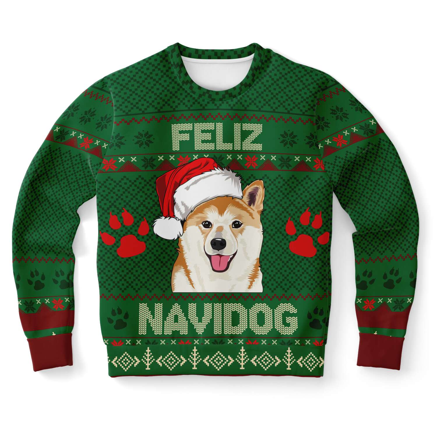 Shiba Inu Holiday SweaterFashion Sweatshirt - AOP - My E Three