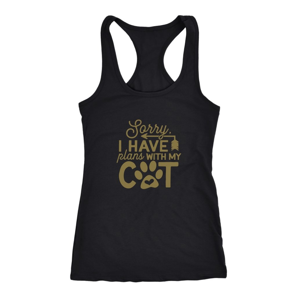 Sorry I Have Plants With My Cat Racerback TankT-shirt - My E Three