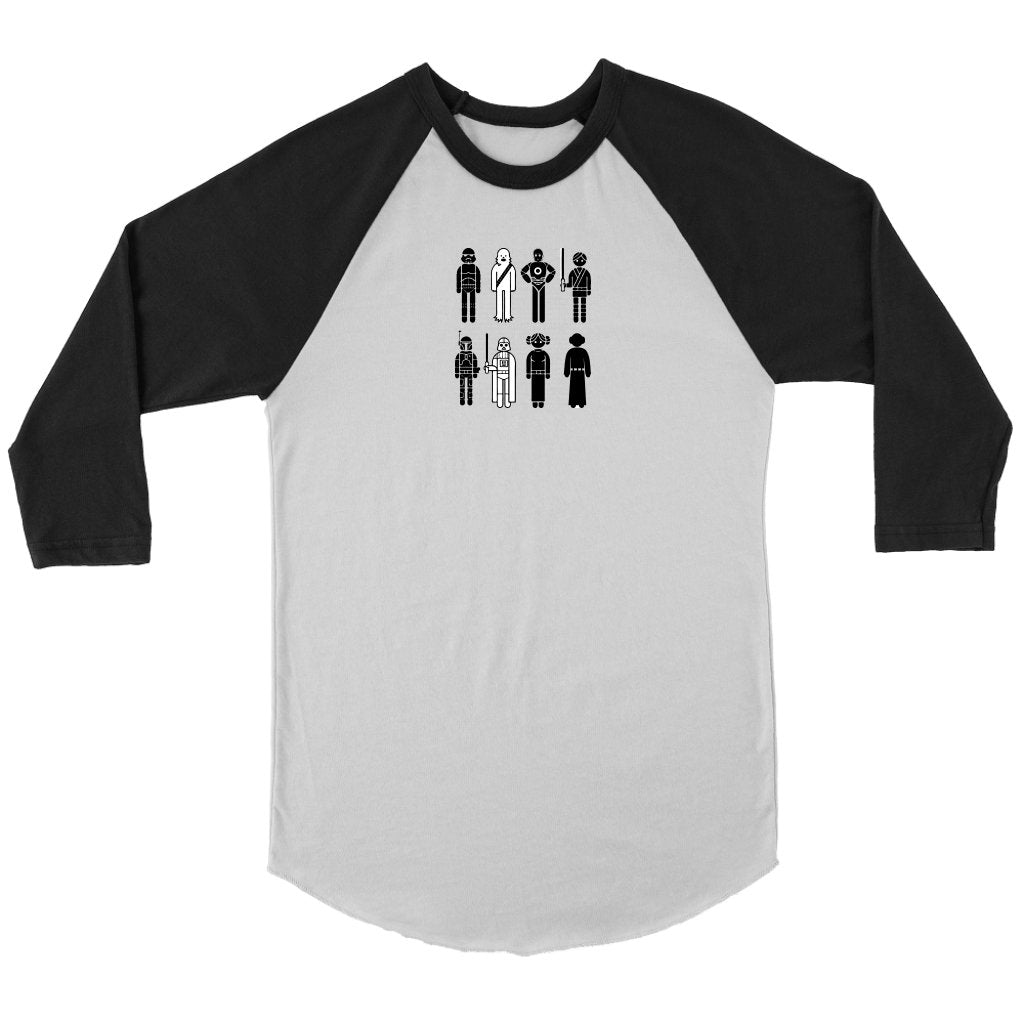 Star Wars Unisex 3/4 RaglanT-shirt - My E Three