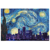 Starry Night Van Gogh Chicago CanvasCanvas Wall Art 3 - My E Three