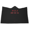 Traithlon Swim Bike Run Black with Red - Hooded BlanketHooded Blanket - My E Three