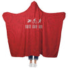 Traithlon Swim Bike Run Red with Black - Hooded BlanketHooded Blanket - My E Three