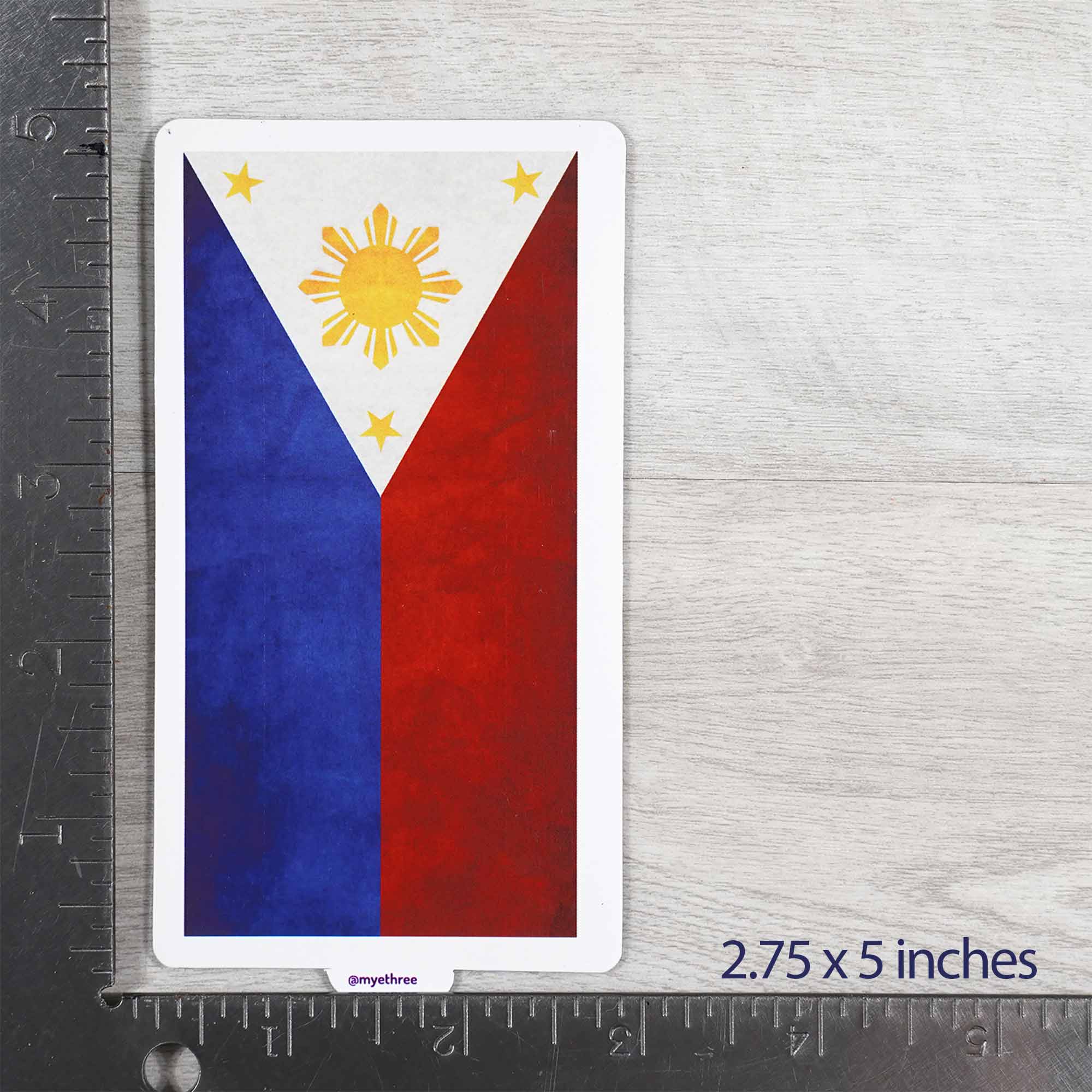 Vintage Philippines Flag Sticker or MagnetSticker or Magnet - My E Three