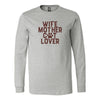 Wife Mother Cat Lover Long Sleeve ShirtT-shirt - My E Three